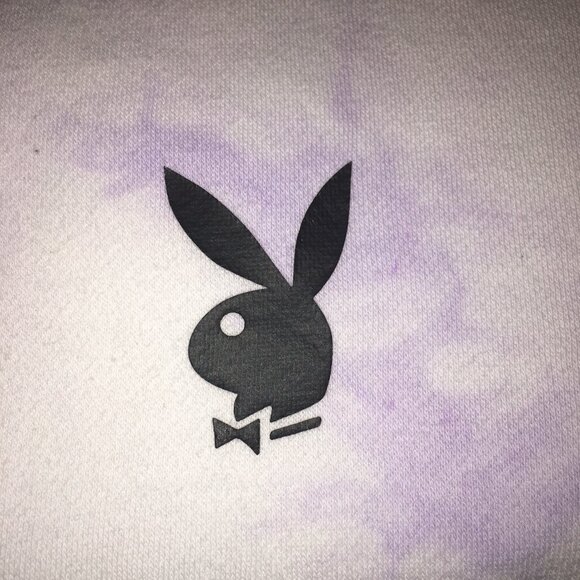 Playboy X Missguided Lilac Tie Dye Oversized Crew Neck Sweatshirt Small - Picture 4 of 6